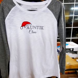 Womens Long Sleeve Christmas Aunt Shirt